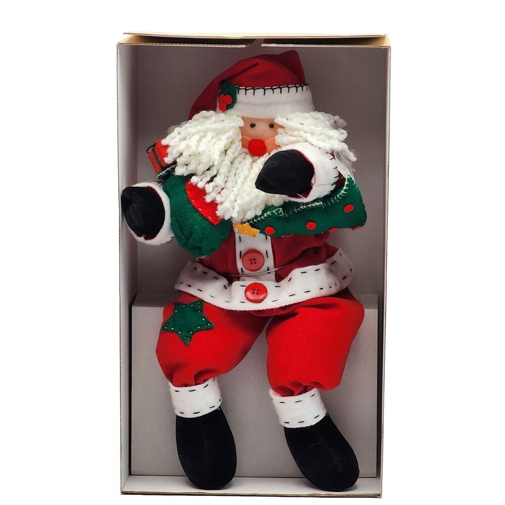 Dillard's Trimmings Animated Santa With Presents & Teddy Bear In ORIGINAL BOX